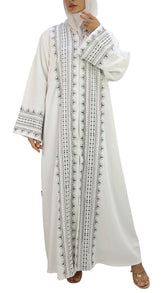 Elegant Handwork Embroidered Abaya With Beads